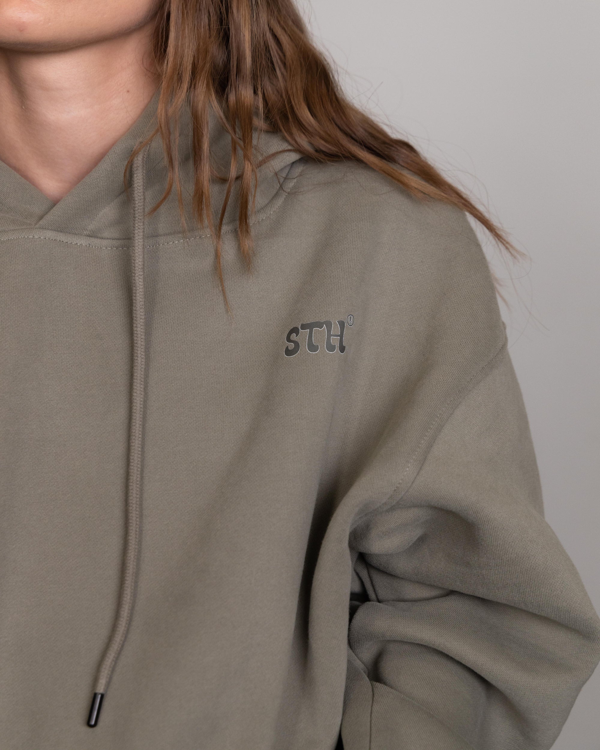 STH fleece hoodie (moss)