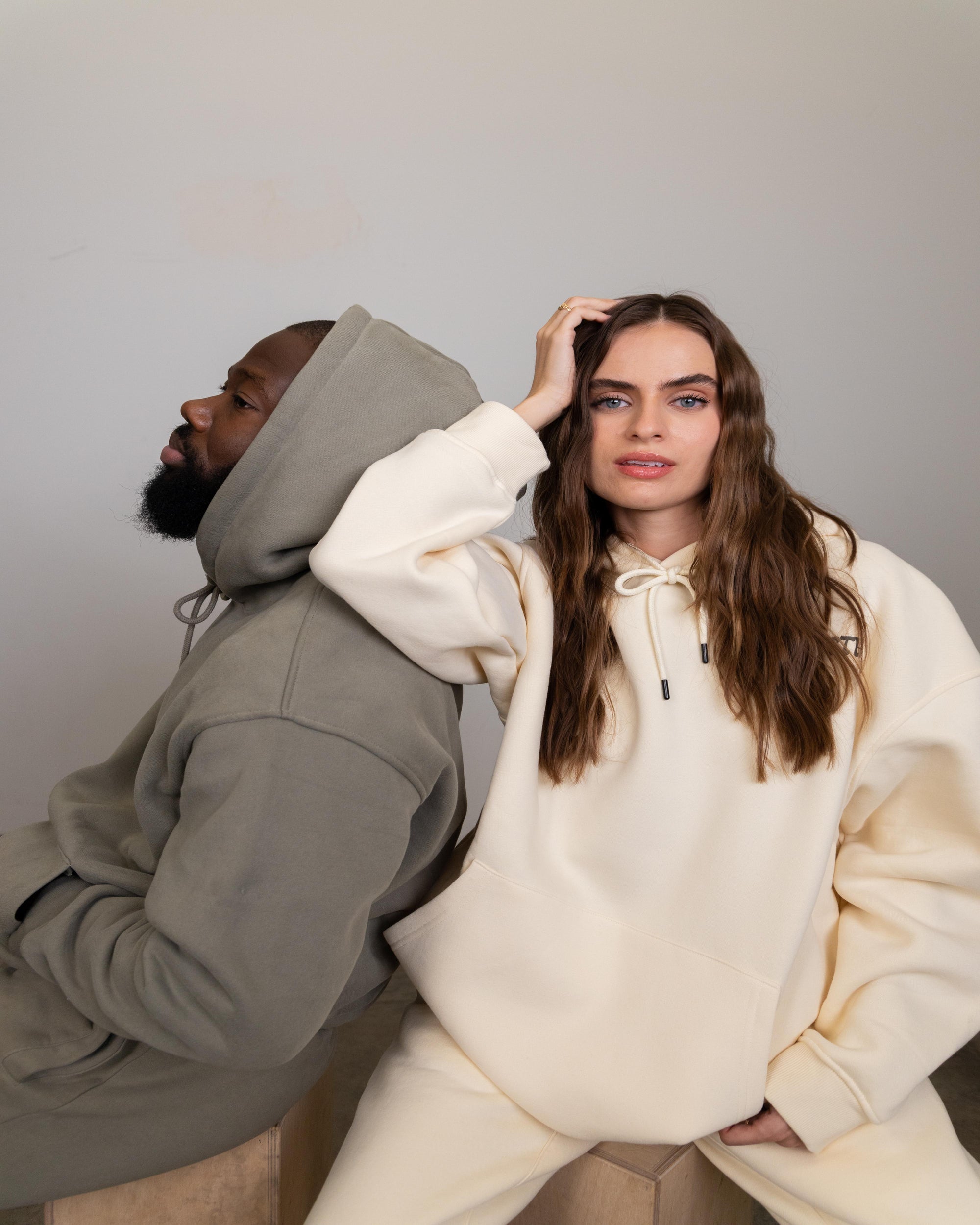 STH fleece hoodie (moss)