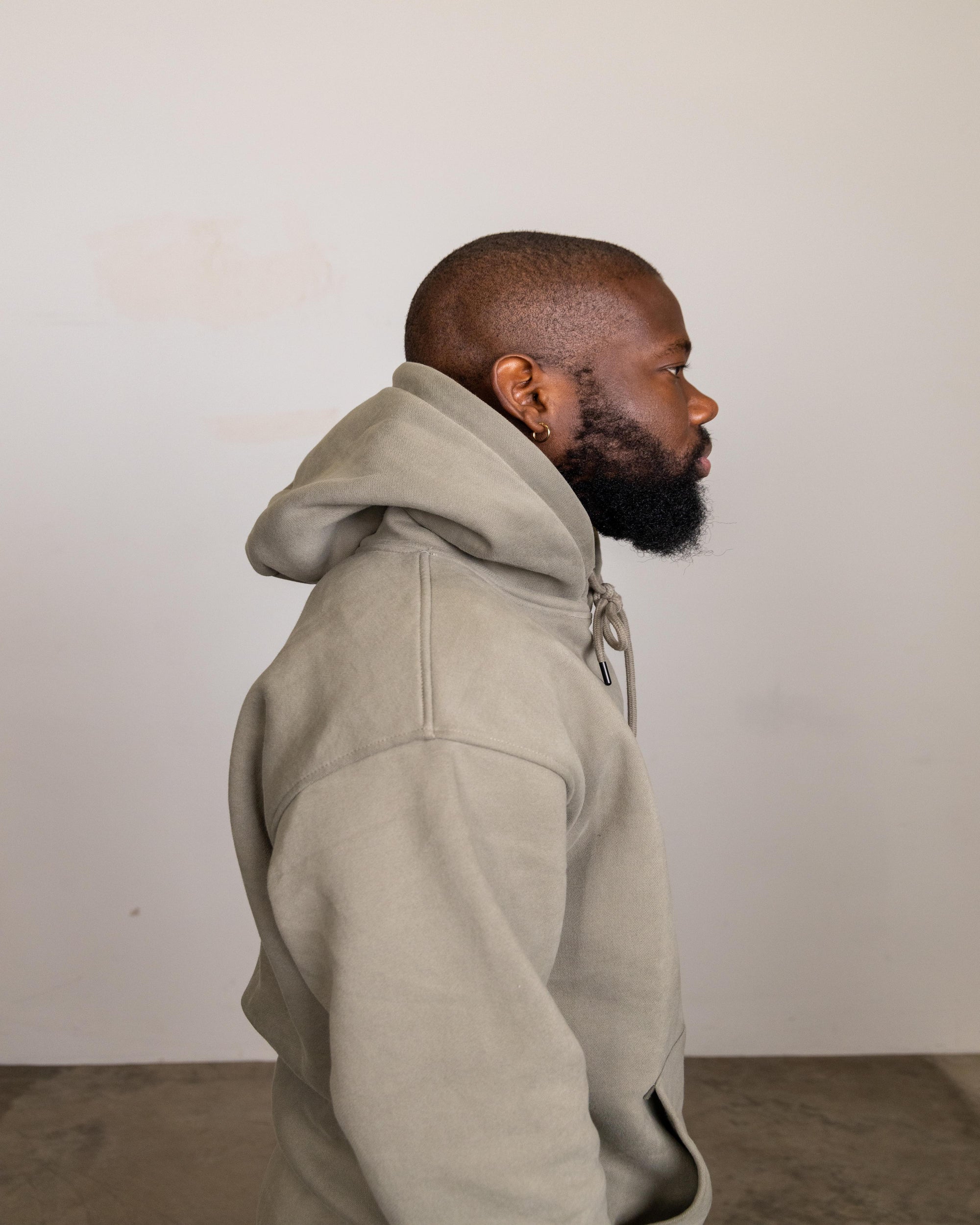 STH fleece hoodie (moss)