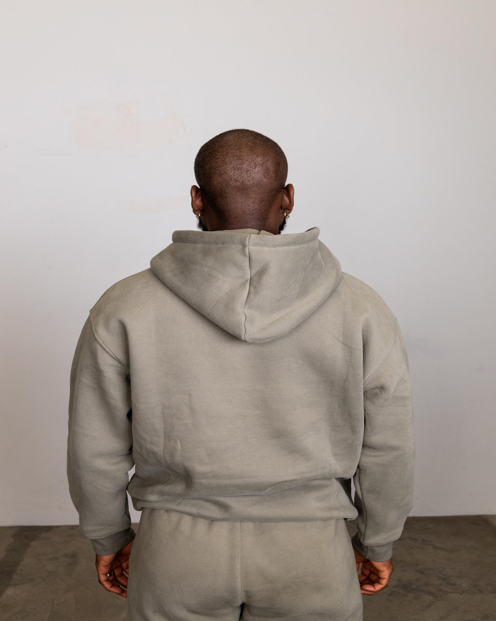 STH fleece hoodie (moss)