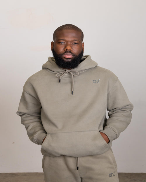 STH fleece hoodie (moss)