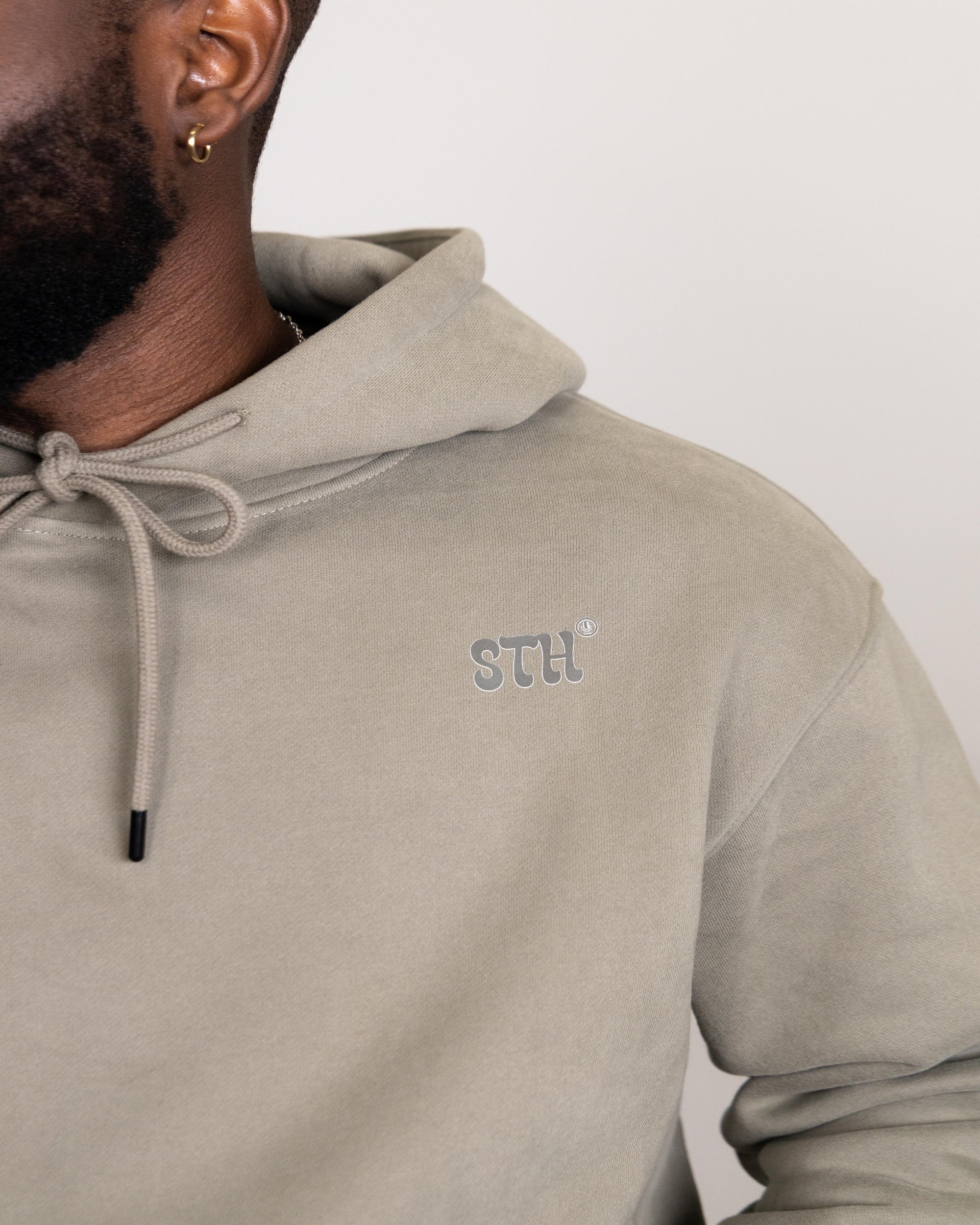 STH fleece hoodie (moss)