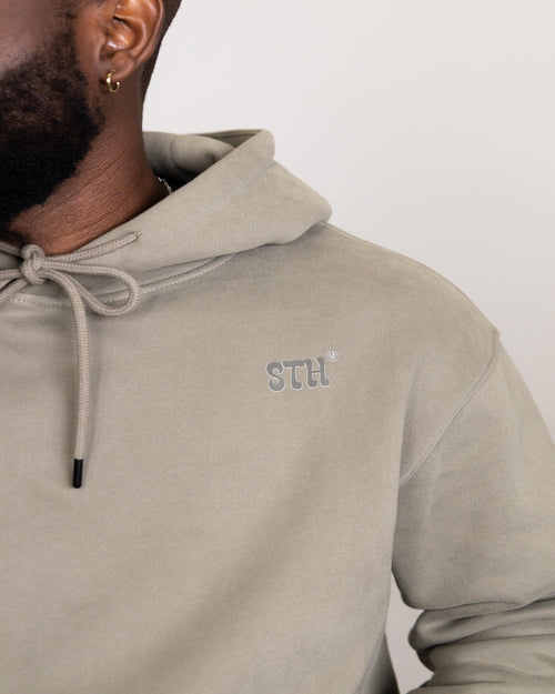 STH fleece hoodie (moss)