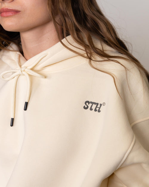 STH fleece hoodie (cream)