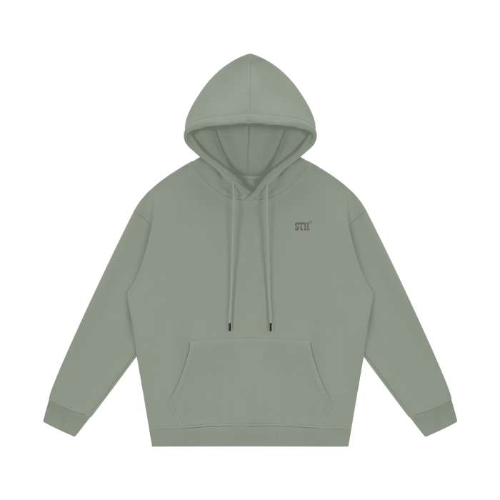 STH fleece hoodie (moss)
