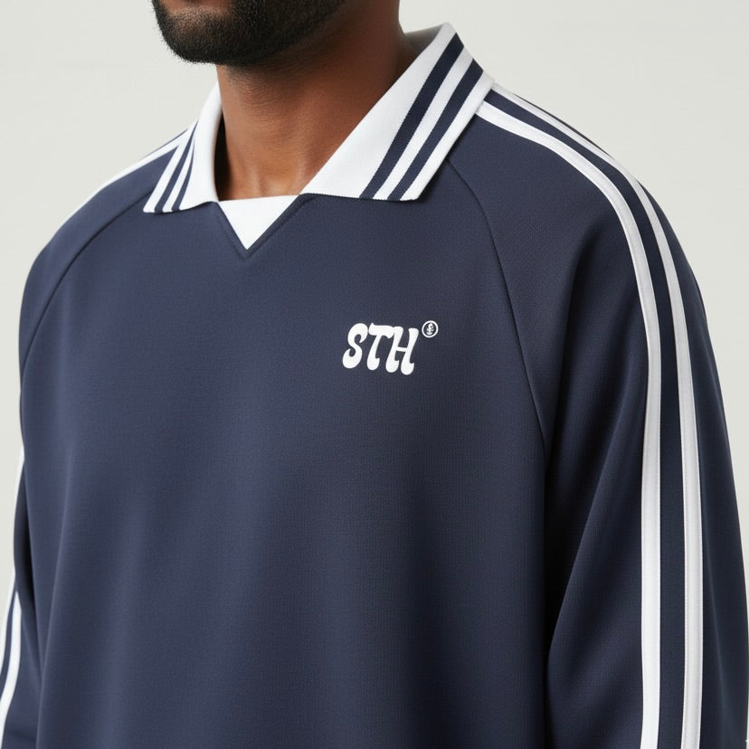 STH Striped Collar Sweatshirt