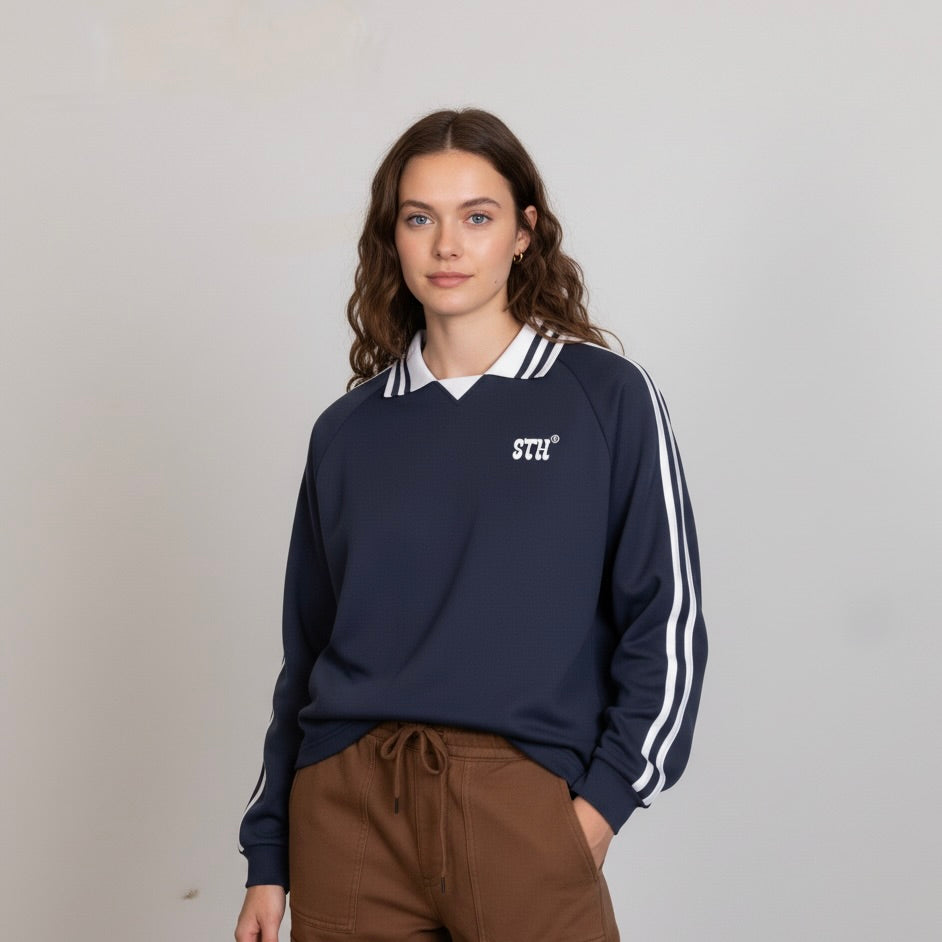 STH Striped Collar Sweatshirt