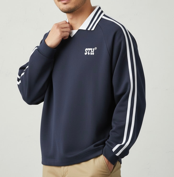 STH Striped Collar Sweatshirt