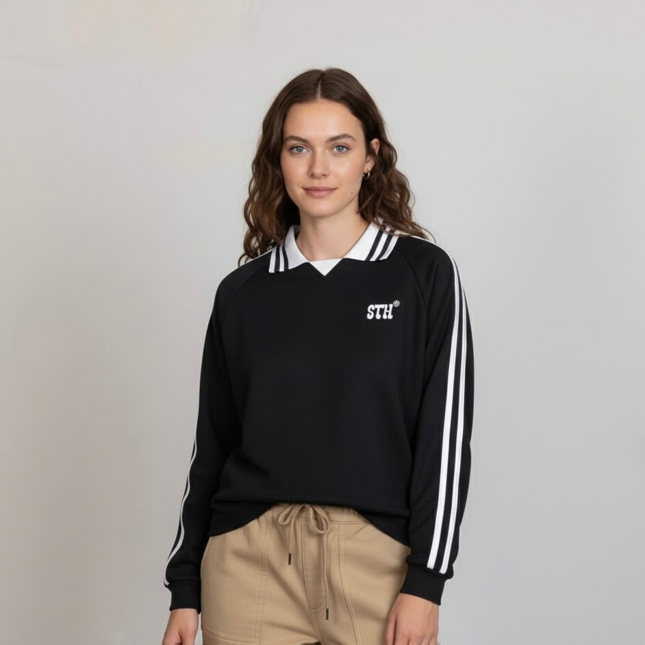 STH Striped Collar Sweatshirt