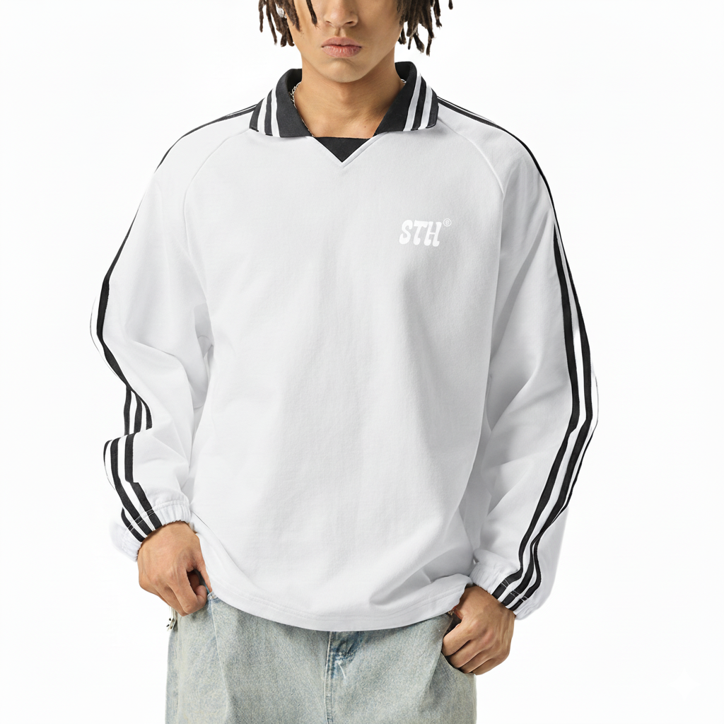 STH Striped Collar Sweatshirt